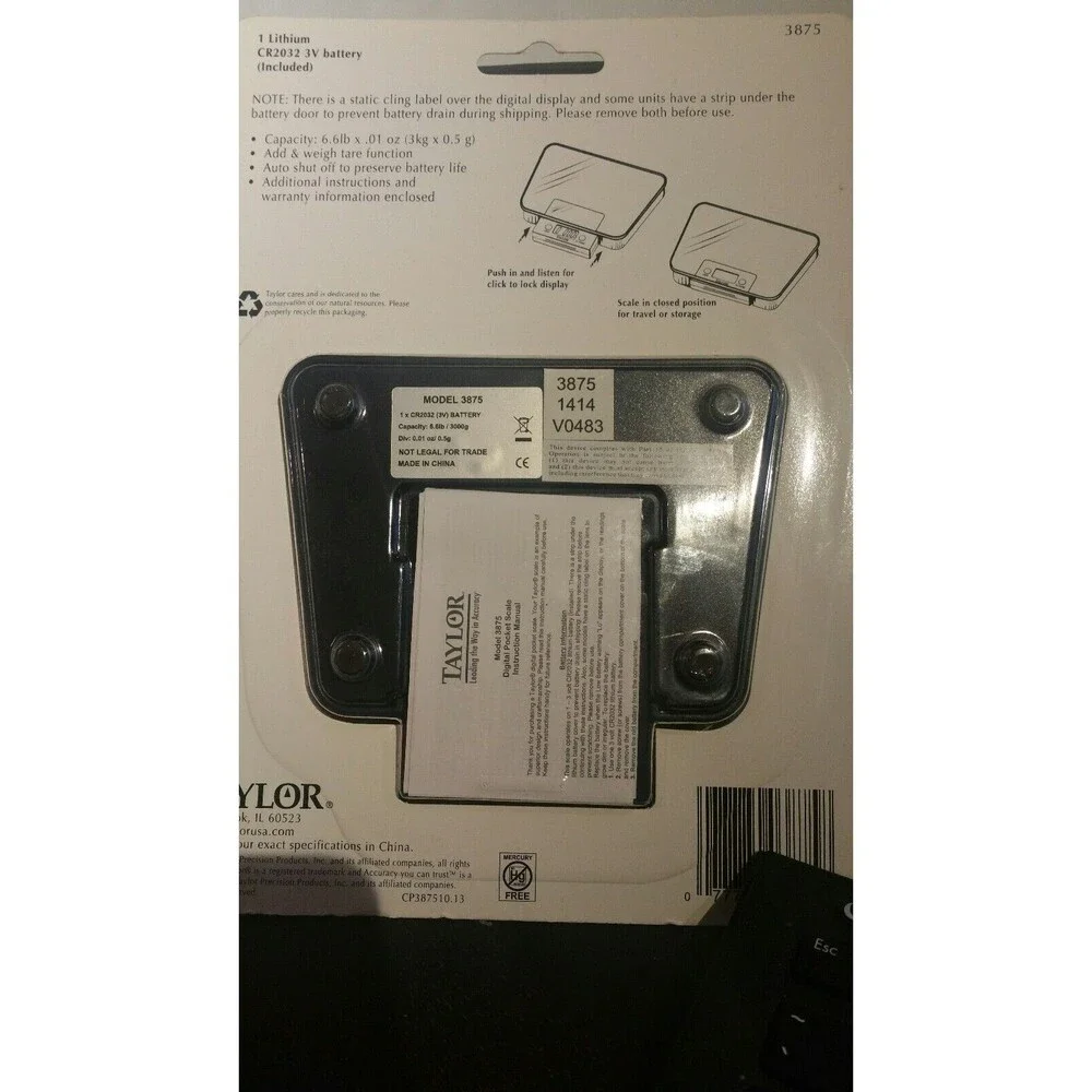 Taylor Digital  Pocket Kitchen Scale Model 3875